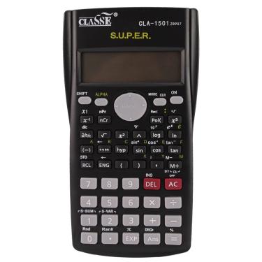 Imagem de Calculadora Científica Classe 240 Funções c/ Capa Calculadora Para Engenheiros e Matemáticos