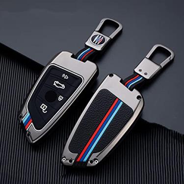 Imagem de YJADHU Protetor de capa de chave de carro de liga de zinco, apto para BMW X1 X3 X4 X5 F15 X6 F16 G30 7 G11 F48 F39 520 525 f30 118i 218i 320i, 10