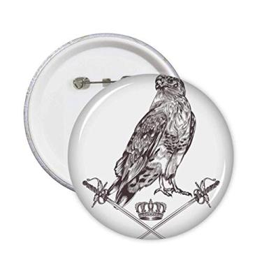 Imagem de Alfinetes de estilo barroco com espada de águia, coroa de animais, emblema, acessório, decoração, 5 peças