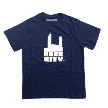 Imagem de Camiseta Rock City Logo Infantil Azul Marinho
