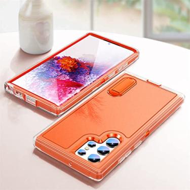 Imagem de Capa de armadura dura anti-suor para Samsung Galaxy S22 Ultra 5G S 22 Plus A53 A 53 S22ultra capa de telefone para Samsung S22 Capas, laranja, para Galaxy S22 Plus