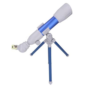 Imagem de Telescópio Infantil, Volante de Grande Abertura DIY Telescópio de Visualização HD para Crianças como Presente (A18 Azul)