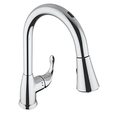 Imagem de Torneira c/sensor monocomando misturador de cozinha 2 jatos com bica móvel e retrátil cromado, Arell, ARE-MC02-CR-S