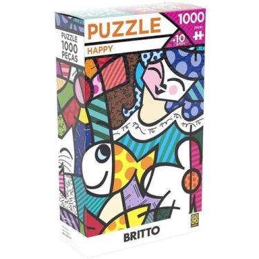 Imagem de Puzzle 1000 Pecas Romero Britto - Happy - Quebra Cabeca - Grow