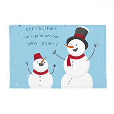 Imagem de DIYthinker Feliz Natal Snowman Blue Sky Ground Mat Tapete antiderrapante para porta de banheiro