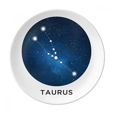 Imagem de Taurus Constellation Zodíaco Placa Decorativa Porcelana Salver Prato de Jantar