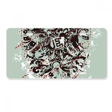 Imagem de DIYthinker Placa de licença de rua de grafite com design abstrato, etiqueta de aço inoxidável para decoração de automóveis