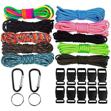 Imagem de Paracord West Coast Tipo III 550/158 kg Paracord – – Kits de artesanato de pulseiras de paraquedista – Corda de sobrevivência ao ar livre – Corda de paraquedas