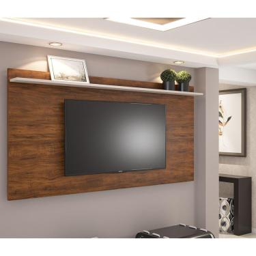 Imagem de Painel Viero para TV de até 50 Polegadas Ravena Imbuia/Off White 1 Prateleira 20576