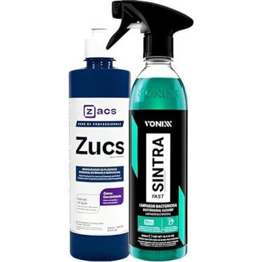Imagem de KIT Zucs Restaurador Revitalizador Plástico Automotivo Interno Externo Zacs + APC multiação Sintra Fast Vonixx