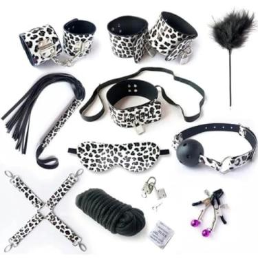 Imagem de Kit Algemas Sexuais Conjuntos Para Jogos Eróticos kit 11 peças (Cinza)