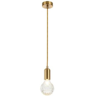 Imagem de Luminária pendente Chandelier em ferro e vidro PEA17 Golden Bedroom