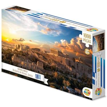 Imagem de Quebra Cabeça 1000 Peças Acrópole de Atenas, Grécia, GGB Plast, Multicor