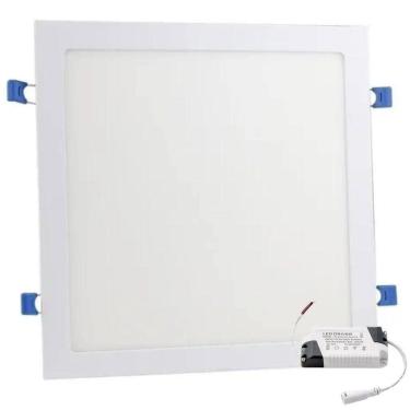 Imagem de Plafon Painel Led 25W 24W Embutir Quadrado - Branco Quente