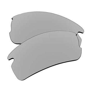 Imagem de EZReplace Lentes de reposição para óculos de sol Oakley Flak 2.0 XL OO9188 (lentes polarizadas) - Armação Oakley Flak 2.0 XL (metal prata)