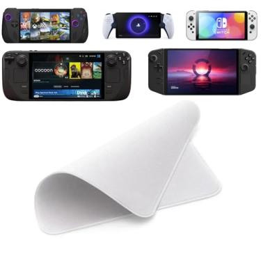 Imagem de Pacote com 2 panos de polimento de limpeza de tela compatíveis com Legion GO 2/Rog Ally X/Nintendo Switch 2/acessórios de deck a vapor, material macio e não abrasivo para tela de dispositivos