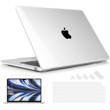 Imagem de Lepeoac Compatível com MacBook Air de 15 polegadas M3 A3114 M2 A2941 2024 2023 Releaes, capa rígida de plástico com capa de teclado e protetor de tela para Mac Air de 15,3 polegadas, compatível com