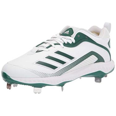 Imagem de adidas Tênis de beisebol masculino Fv9346, Verde/verde/branco, 14