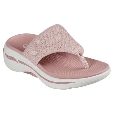 Imagem de Skechers Go Walk Arch Fit Knit 3 Point Sandal Mauve 11 B (M)