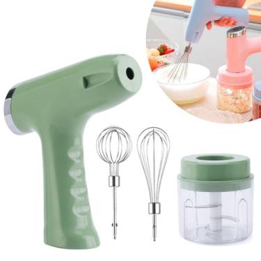 Imagem de Batedeira Portátil de Mão Sem Fio Recarregável USB Elétrica Mini Processador Triturador