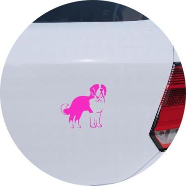 Imagem de Adesivo de Carro Cachorro São Bernardo - Cor Marrom - Melhor Adesivo, 