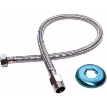 Imagem de Mangueira Engate Flexível Aço Inox 40 Cm 1/2 Entrada - Del Metais