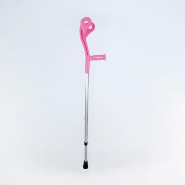 Imagem de Muleta canadense de alumínio com apoio fixo Rosa - Indaiá