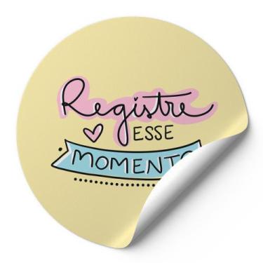 Imagem de 120 Etiquetas Auto Colante Adesivos Redondos Registre Esse Momento Fun