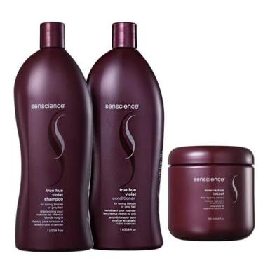Imagem de Senscience True Hue Violet Shampoo+Condicionador 1L+Mascara Inner Rest