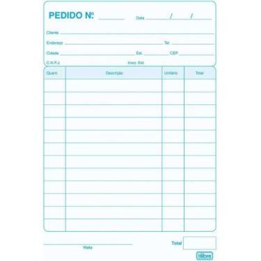 Imagem de Impresso Talao de Pedido 1/32 1 Via 50 Folhas PCT com 20 - GNA