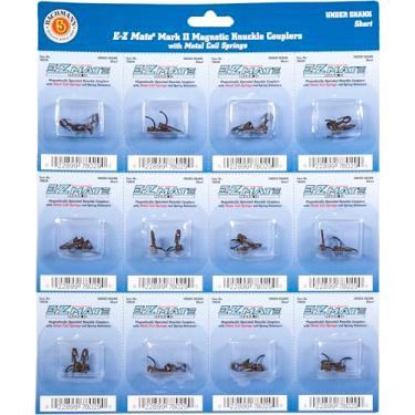 Imagem de Bachmann 78029 E-Z MATE MARK II Acopladores magnéticos com mola de bobina de metal sob haste curta (12 pares/cartão) - Escala HO