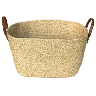 Imagem de Cesto de fibra natural c/ alca 36x27x20cm mocca - Paramount