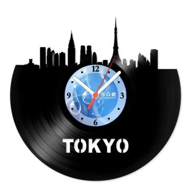 Imagem de Relógio De Parede Disco Vinil Lugares - Tokio - VLU-032 - Modernarte
