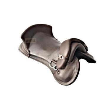 Imagem de Sela freio de ouro marrom Laço Comprido CAVALO - SELARIA SERRANO