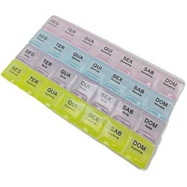 Imagem de Porta Comprimido Mensal e Semanal Organizador - Nexus Market, 4 Coluna