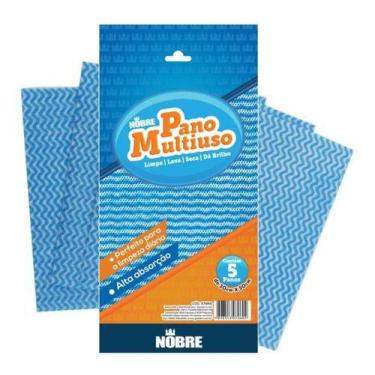 Imagem de Pano Multiuso Nobre Pacote Com 25 Unidades 30x50cm  - Azul