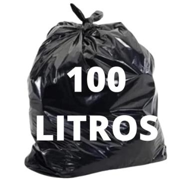 Imagem de Saco De Lixo 100 Litros Preto Super Reforçado - 100 Unidades - ReyDoSa
