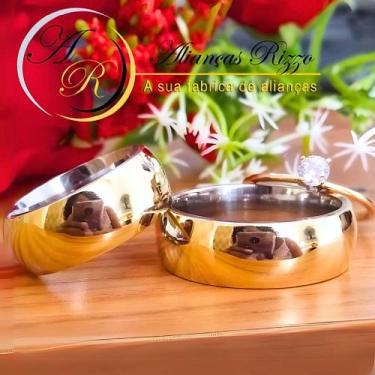 Imagem de Par de Alianças em Moeda antiga de 7mm Para Casamento Legítima Com Gar