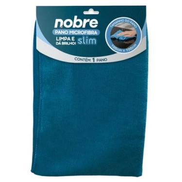 Imagem de Pano de microfibra 100x100cm ( pacote c/ 1 unid.) azul Slim - Nobre