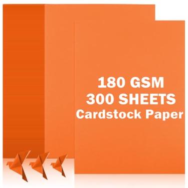 Imagem de Papel cartonado, 300 folhas de papel de construção A4 para fazer cartões, artesanato infantil, scrapbooking, papel de artesanato colorido pesado para bricolage, cartolina para projetos escolares