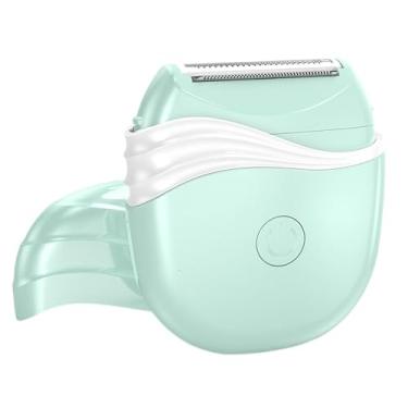 Imagem de predolo Barbeador Elétrico para Mulheres, Aparador de Biquíni, Portátil, úmido E Seco, Compacto, Navalha Elétrica para Cabelos Públicos, Braços, Verde