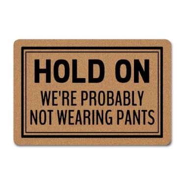 Imagem de Capacho de boas-vindas engraçado 60 x 40 cm capacho de boas-vindas para decoração de casa tapetes de entrada personalizados com suporte de PVC resistente tapetes antiderrapantes (segurar,