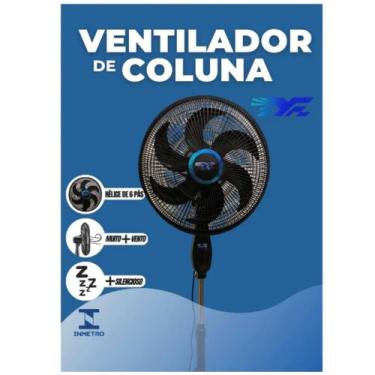 Imagem de Ventilador pedestal Turbo 6 pás 1,30 cm A 48 cm L potência 75W - Solar