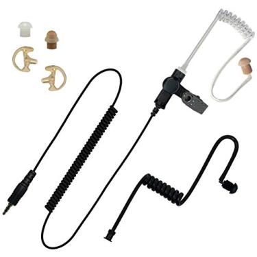 Imagem de SHEEPDOG MICROPHONES Fone De Ouvido Somente Para Audição Com Rosca De 3,5 Mm, Compatível Com Adaptadores De Áudio Motorola E Microfones De Alto-Falante De Ombro, Com Fio, Preto