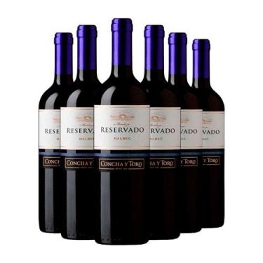 Imagem de Vinho Concha y Toro Reservado Malbec - Kit 6 Garrafas de 750ml de Vinh