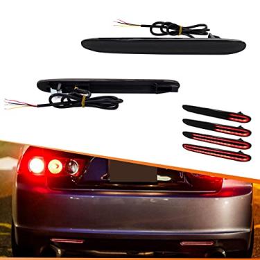 Imagem de Adiil Luz de neblina traseira fumê refletor freio freio sequencial luzes Singal flash para Honda Acura Accord 2004-2008, Honda Odyssey 2007-2008, Honda CR-V 2005-2006, Elemento Honda 2009-2011 Honda