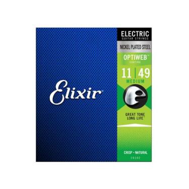 Imagem de Encordoamento Guitarra Elixir Optiweb 011 049 Medium 19102