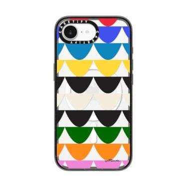 Imagem de CASETiFY Capa Impact para iPhone 16e [proteção contra quedas de grau militar de 2,5 m 4X/compatível com Magsafe] - Aces by Amber Vittoria - Preto transparente