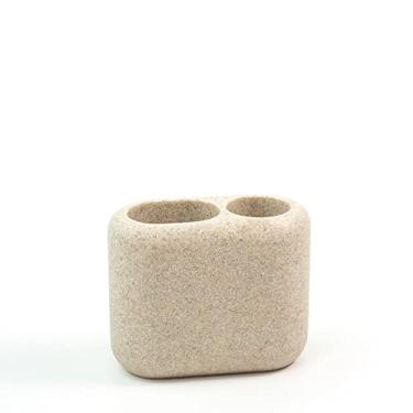 Imagem de Oikos - Porta Escova de Dente de Resina Oval Areia