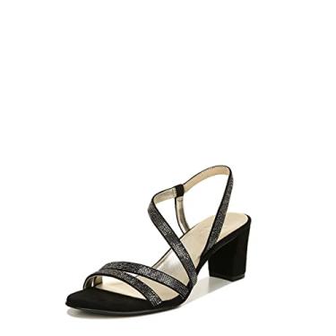 Imagem de Naturalizer Sandália feminina Vanessa2 com strass enfeitada com tiras de salto, Preto, 8 Narrow